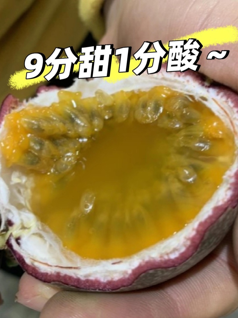 云南基地直供蜜桃百香果货足60克以上可以整车走货