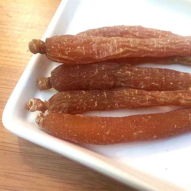 长白山野生红参个东北正宗吉林生晒参大红参高丽参