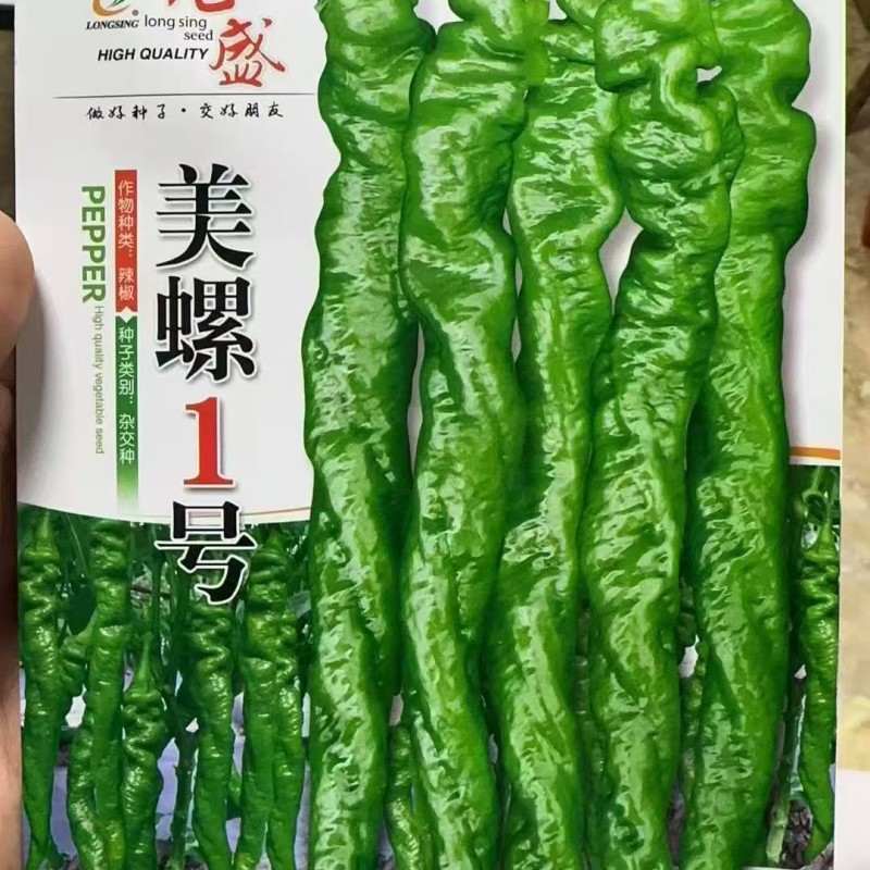 龙盛美螺一号辣椒种子薄皮辣椒螺丝椒种子辣味浓郁口感好