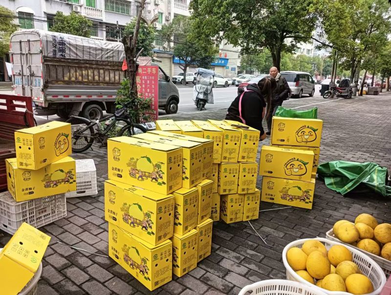 重庆梁平黄心柚子，汁水丰富，不酸，口感软，