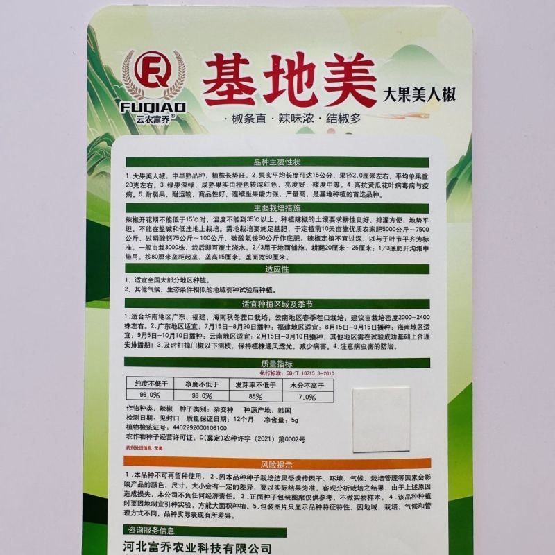 大果美人椒种子辣味浓香高产耐运输基地推荐品种尖椒青红两用