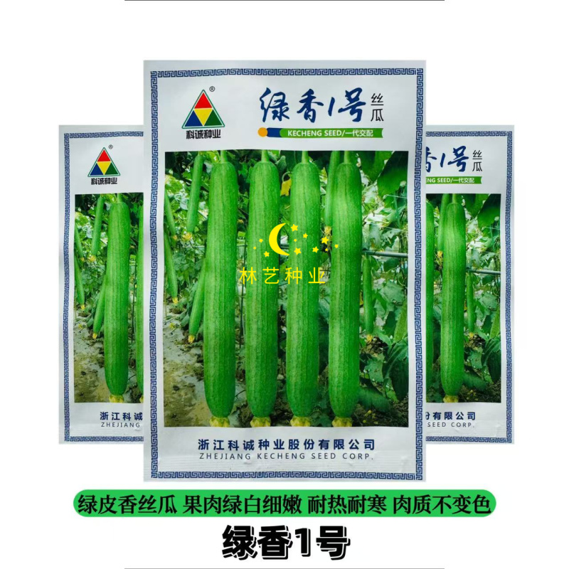 绿香1号丝瓜种子果肉绿白细嫩口感香甜耐热湿早熟强雌高产