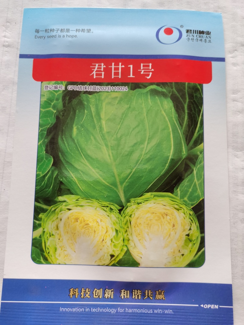 华耐春秋绿春夏秋优质甘蓝种籽君甘一号