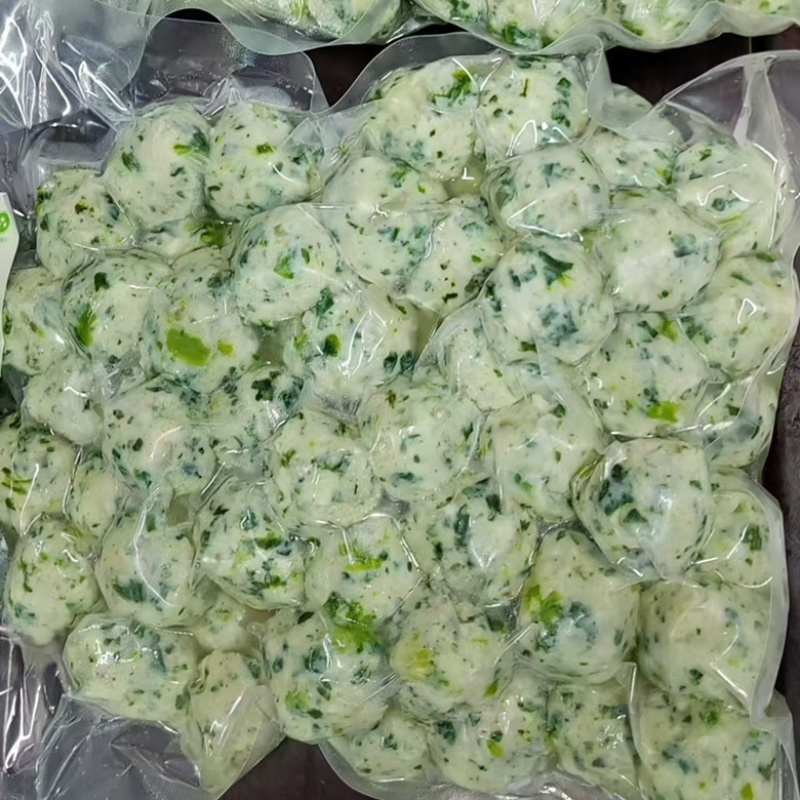 野菜牛筋丸蒲公英野菜丸各种包装规格餐饮酒店必备