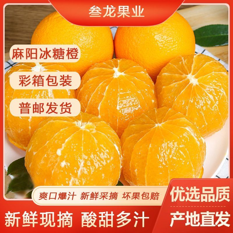 【彩箱】正宗湖南麻阳冰糖橙超甜手剥橙新鲜怀化冰糖橙净重5