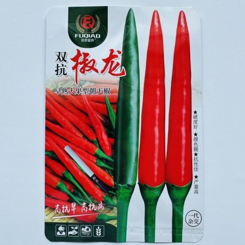 富乔一号朝天椒种子早熟大果耐热朝天辣椒种子产量高硬度好