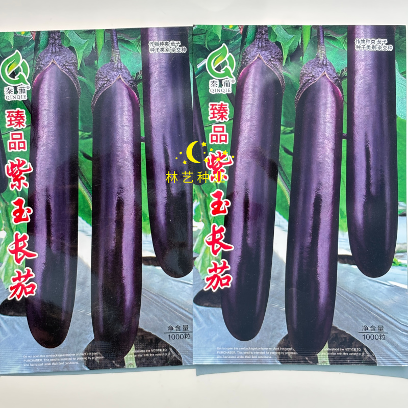 **紫玉长茄种子杂交中早熟紫红茄子种籽农家春播耐热