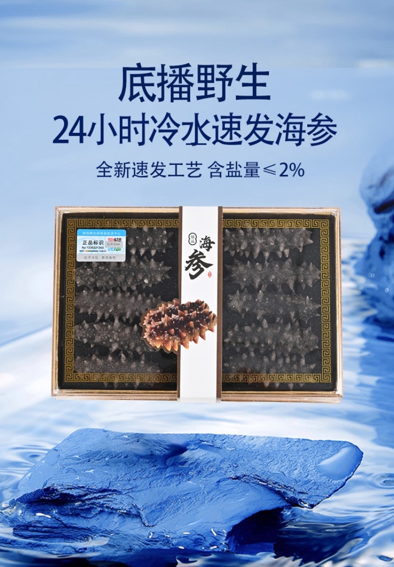 大连冷水速发海参工厂速发海参批发国标淡干海参
