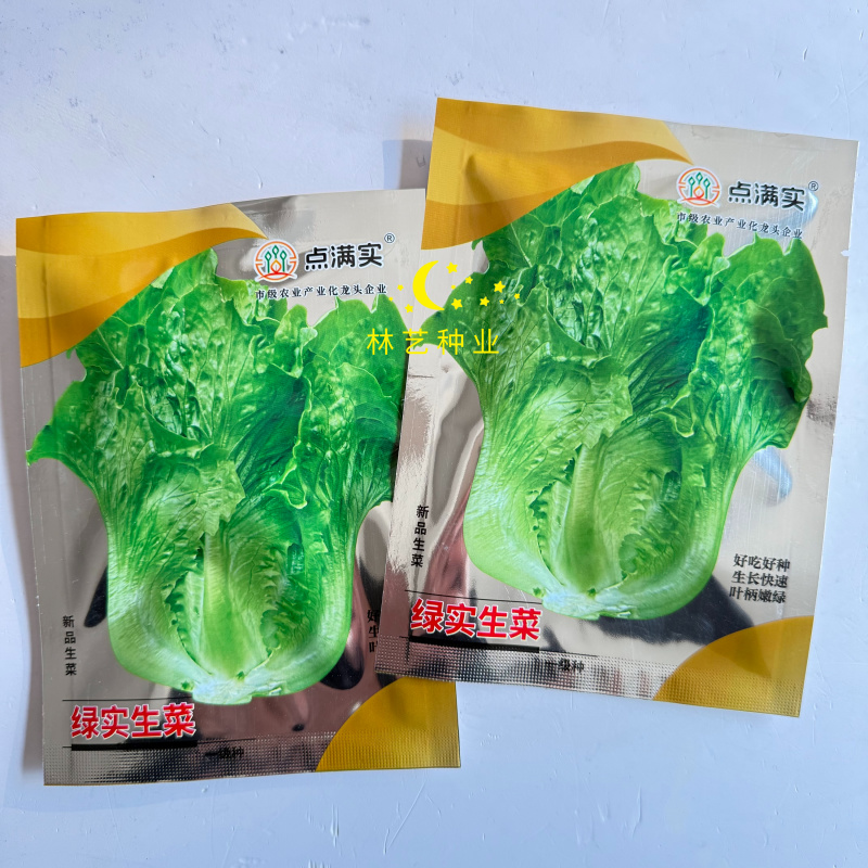 点满实绿实生菜种子速生直立半结球耐抽苔生菜种籽