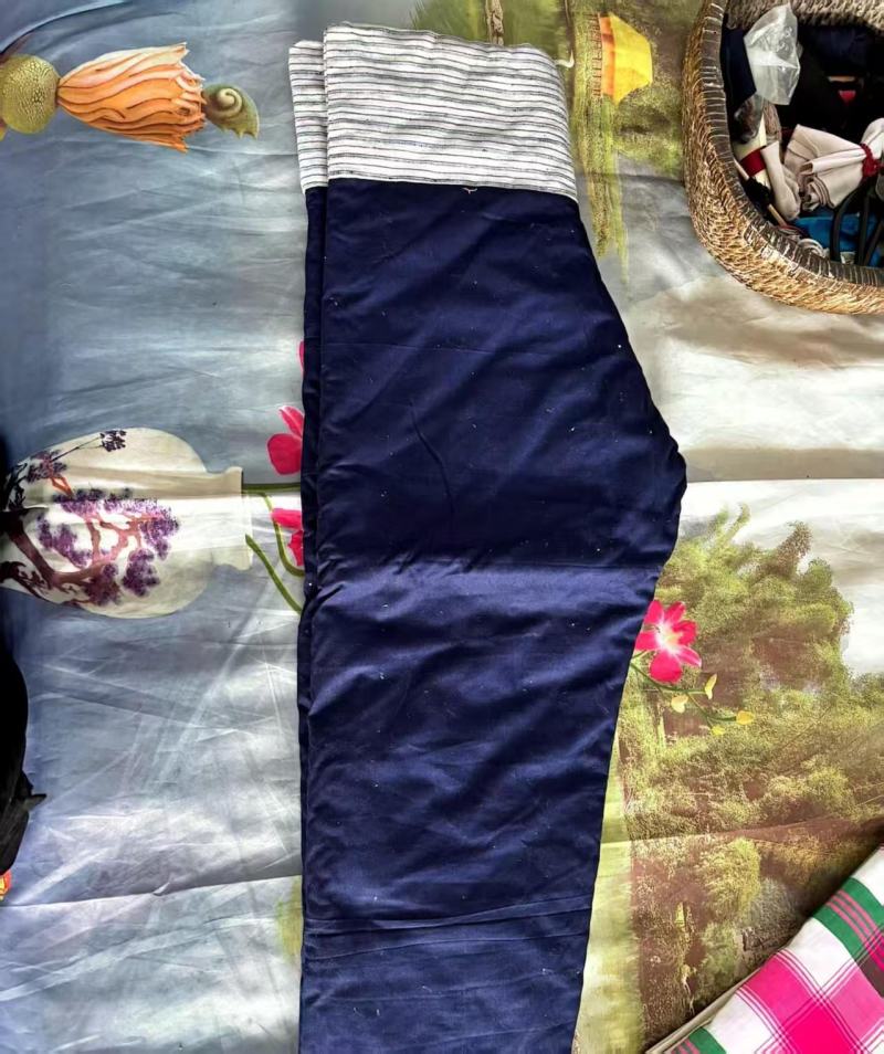 纯棉斜纹蓝布棉裤简单阳光好看舒服服能量磁场高，天天都想穿