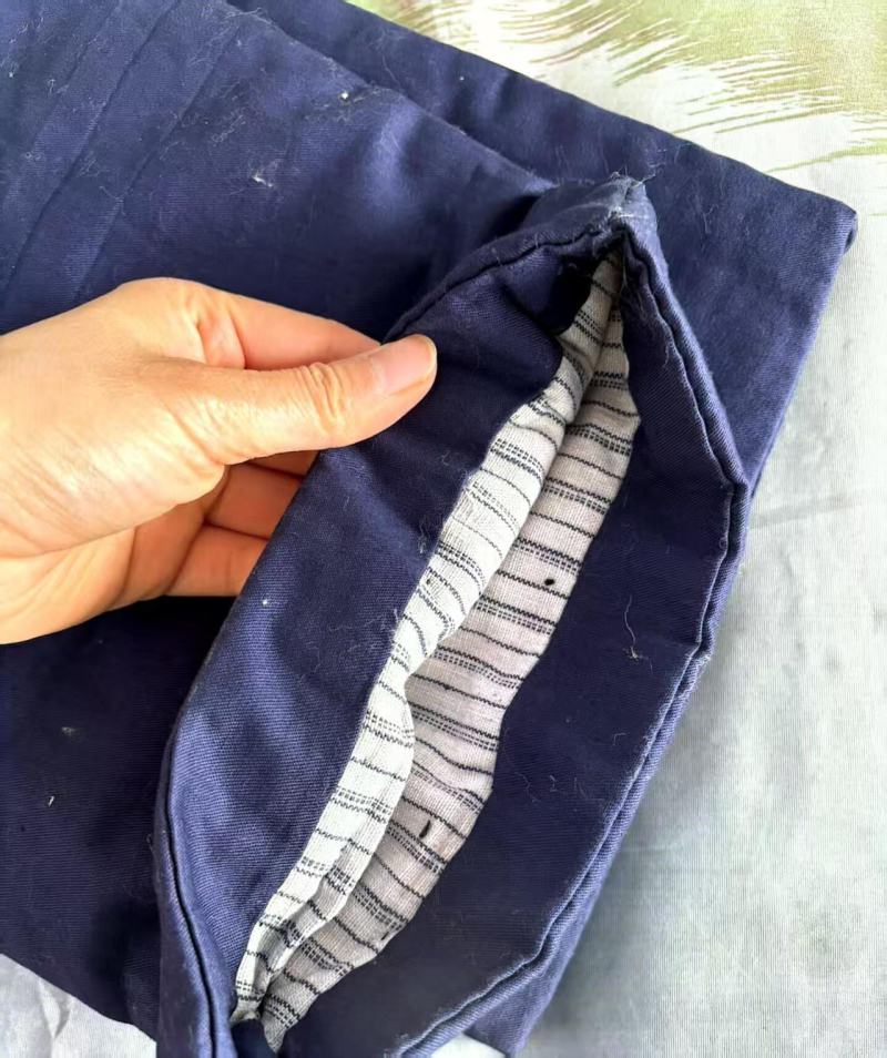 纯棉斜纹蓝布棉裤简单阳光好看舒服服能量磁场高，天天都想穿