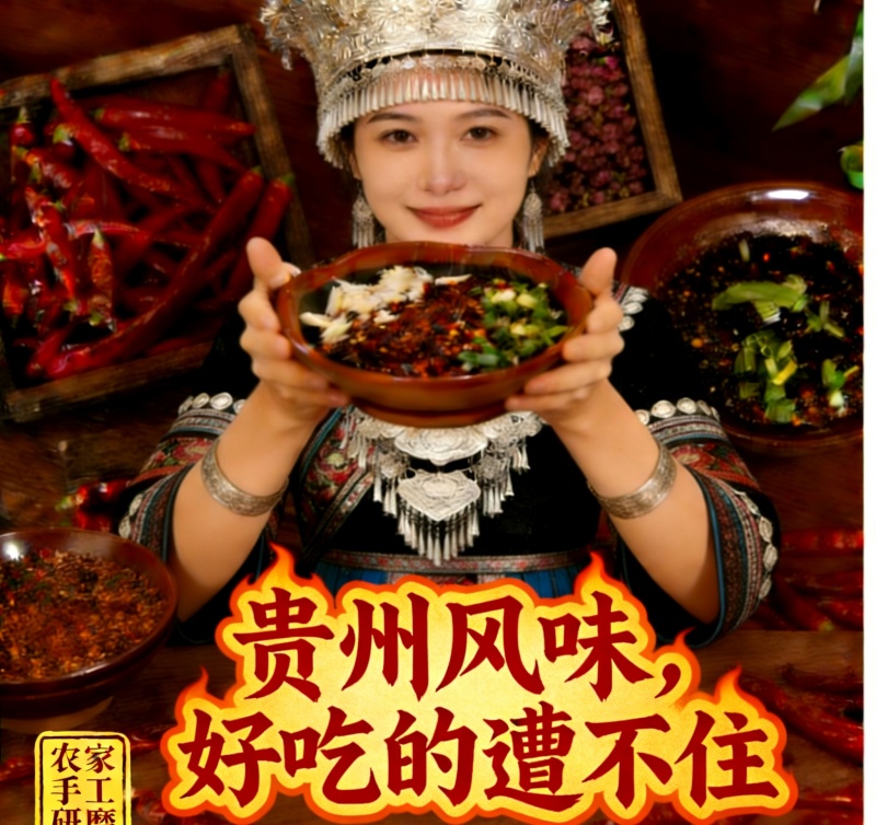 贵州特产。鲜花辣椒面。微辣特辣两种规格网店供货。