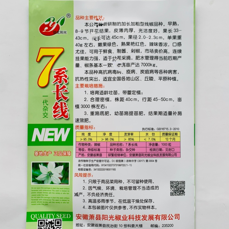 加长版线椒种子高产辣椒种子高产大田基地用种光泽度好耐运输