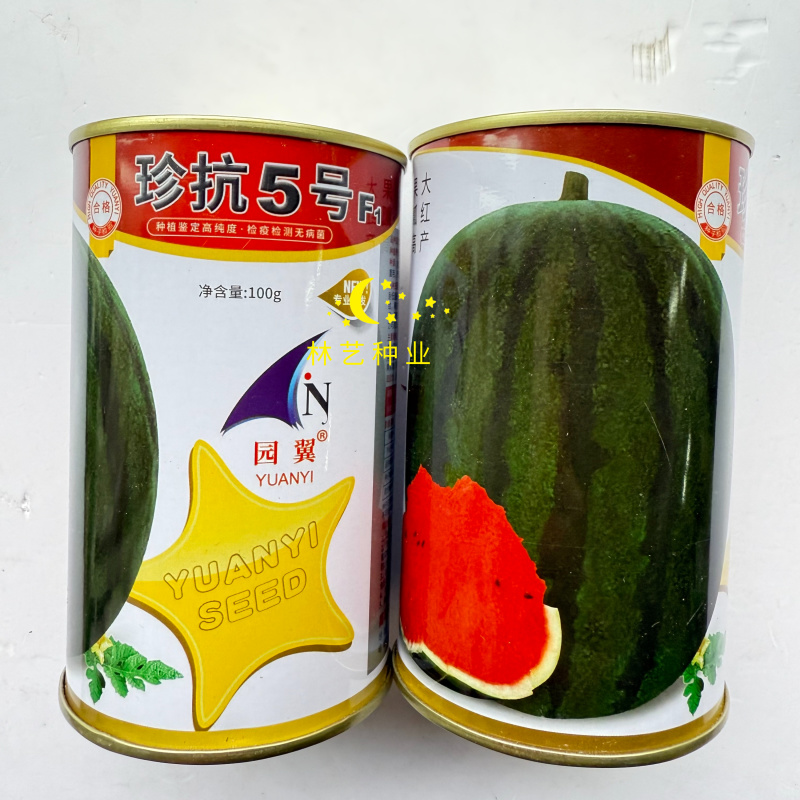 珍抗5号西瓜种子皮薄高圆球型瓤红少籽不易空心倒瓤不易