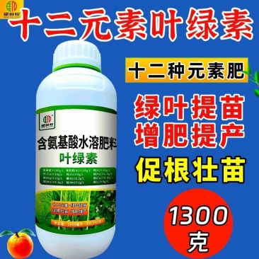 叶绿素12元素营养叶面肥绿叶壮棵促长提苗防小叶黄叶