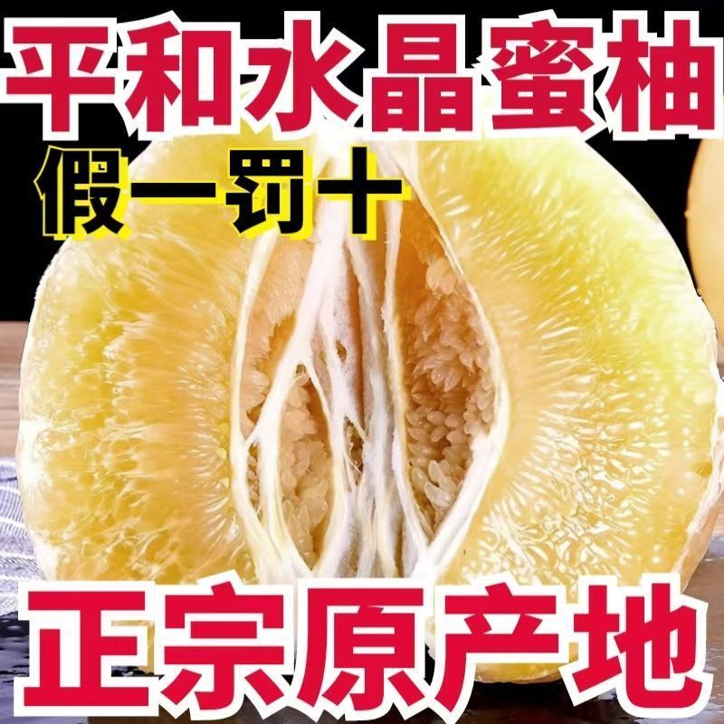 9斤正宗福建平和白心柚子老树白蜜柚白肉白心冰糖柚孕妇水果