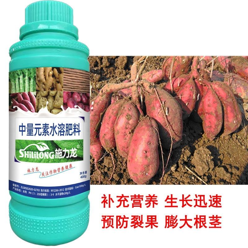 根茎块茎姜蒜山药红薯土豆中药材人参地下膨大叶面肥专用防裂