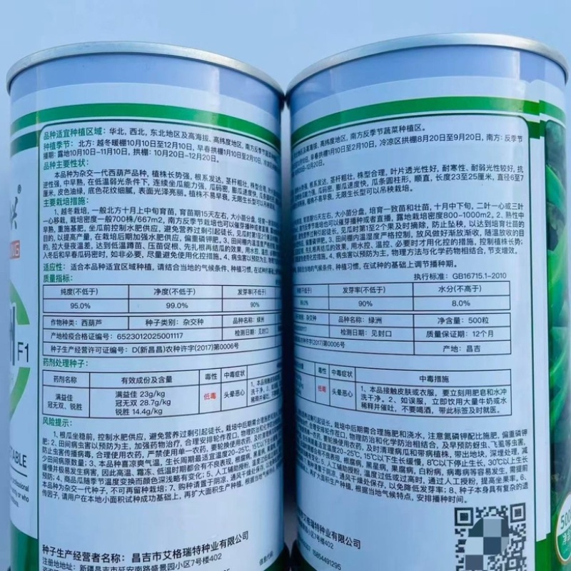 绿洲西葫芦种子耐寒品种油绿色种子品种