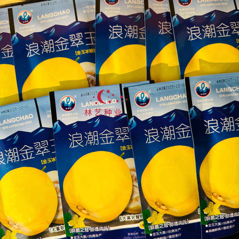 浪潮金翠玉甜瓜种子薄皮香甜金玉冰糖酥香瓜种籽黄皮白瓤