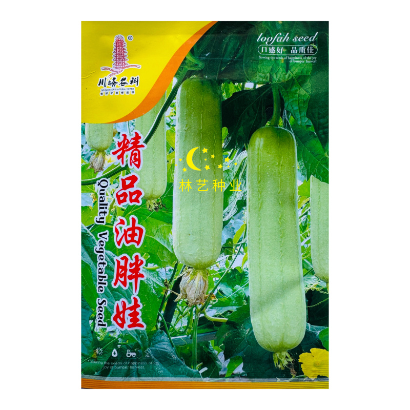 精品油胖娃白丝瓜种子杂交一代白皮油亮白丝瓜种籽耐热耐旱
