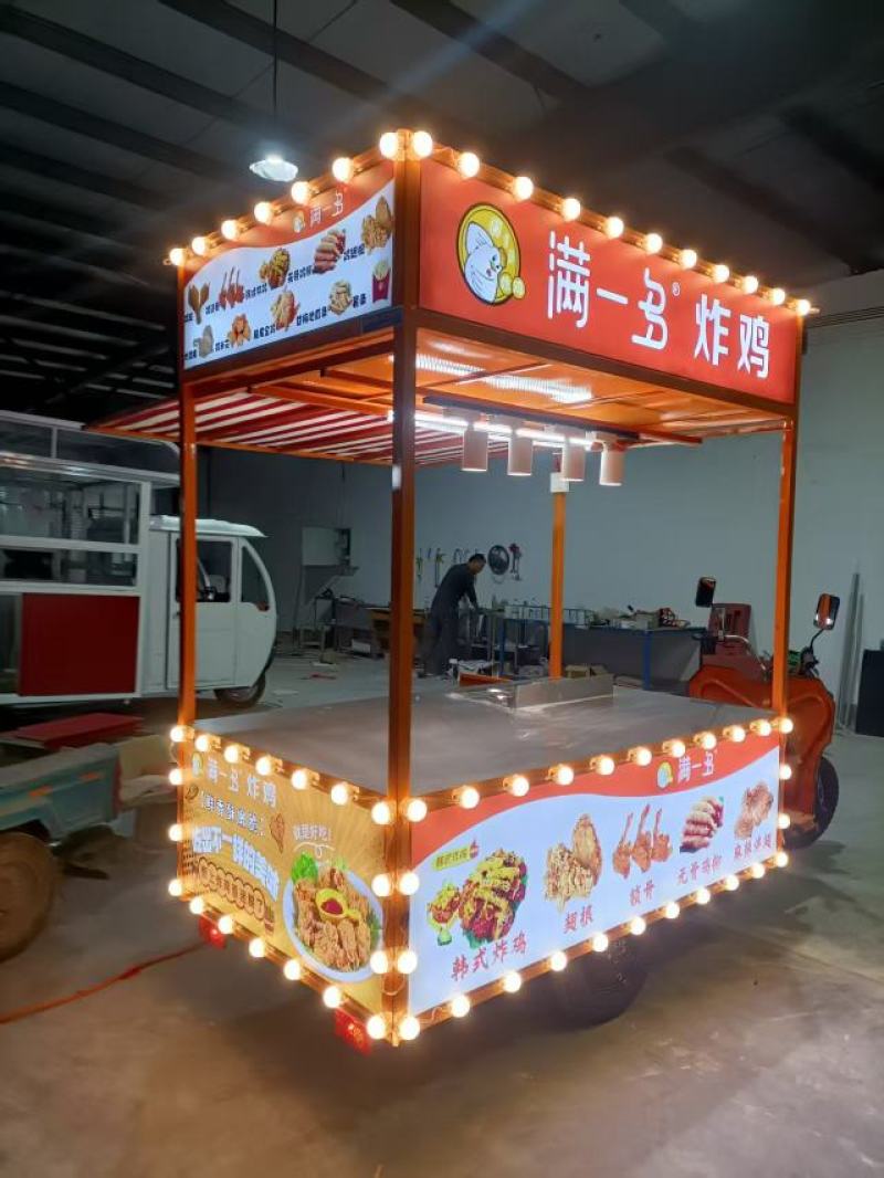 厂家批发直销原装摆摊小吃车，餐车