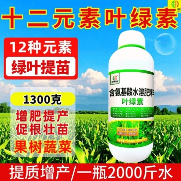叶绿素一喷绿促根壮苗十二元素增肥增产绿叶提苗1300克