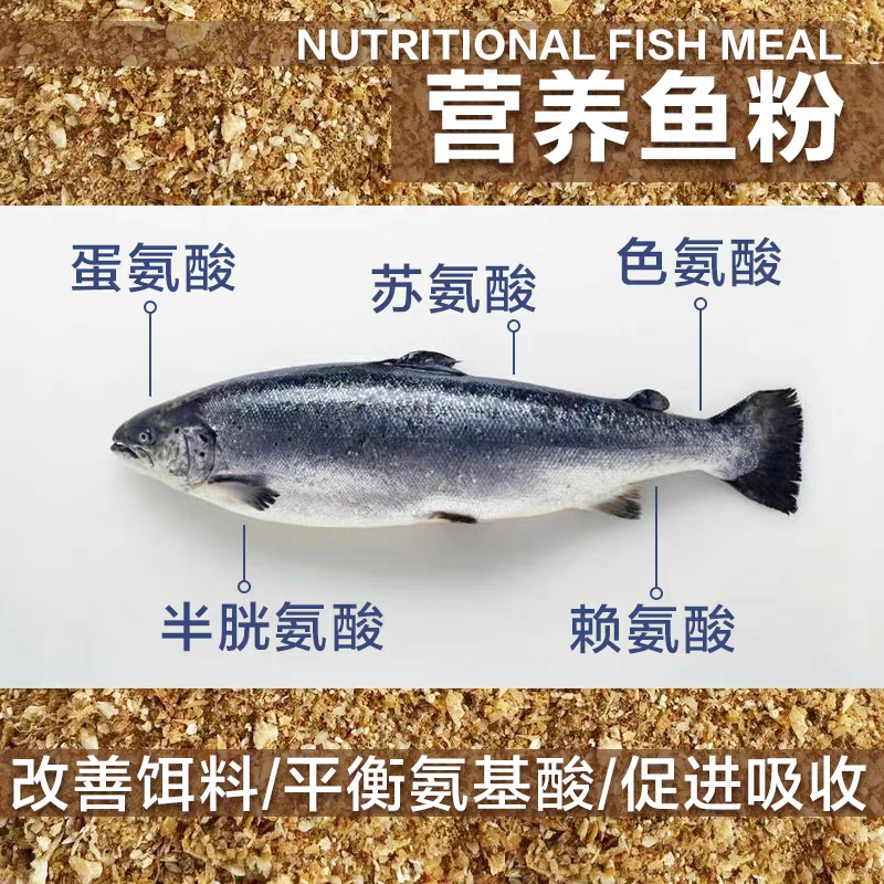 秘鲁进口蒸汽鱼粉饲料畜牧养殖家禽鸡鸭鹅鱼虾螺水产品兽用鱼