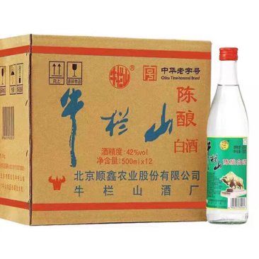牛栏山42度陈酿酒浓香风格500ml*12瓶整箱白酒