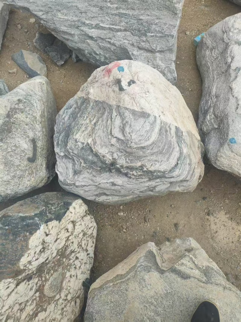 泰山石原石花纹石雪浪石景观石水冲石鹅卵石河卵石