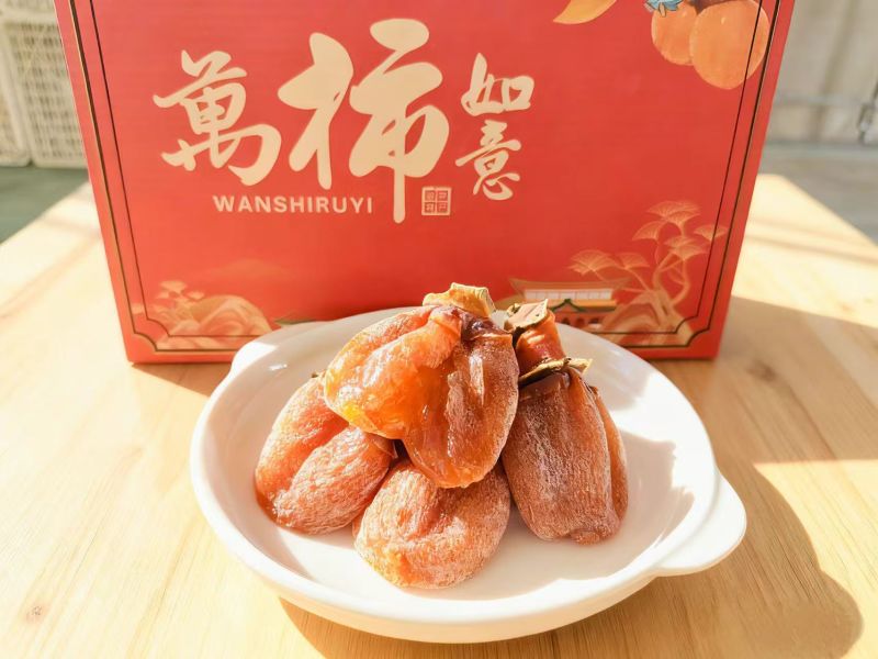 正宗陕西富平吊柿饼霜柿传统工艺晾制