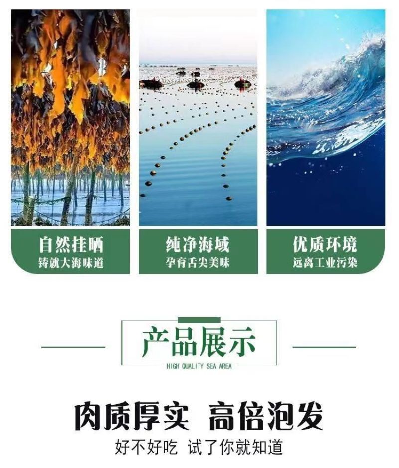 福建霞浦海带干货批发无盐折叠全干型海带片干