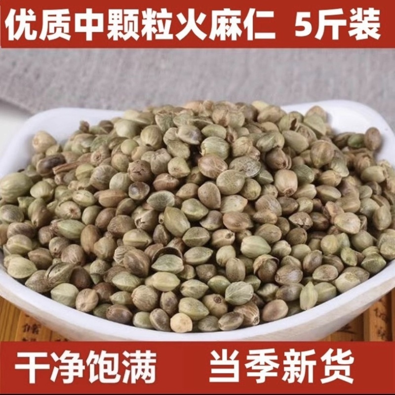 火麻仁中药材大粒火麻仁籽药大全批发零售货真价实