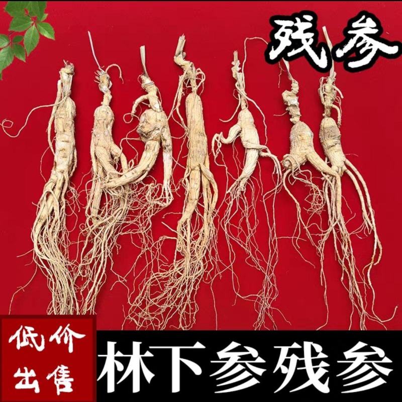 正宗高龄东北特产人参长白山人参林下参正品残参干货煲汤泡酒