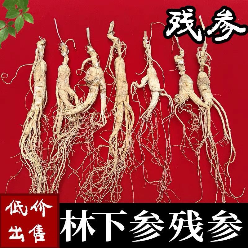 正宗高龄东北特产人参长白山人参林下参正品残参干货煲汤泡酒
