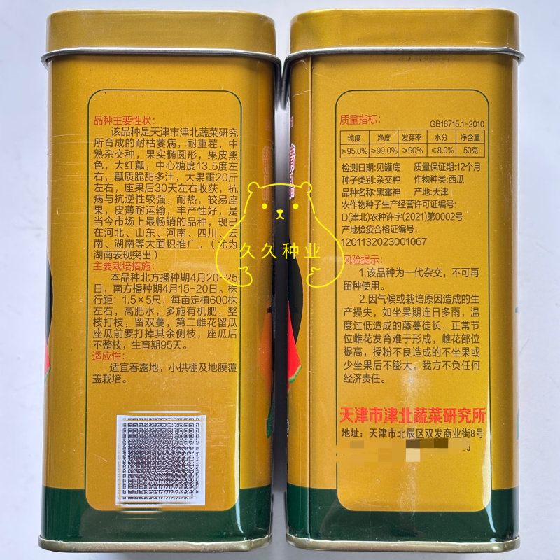 黑露神西瓜种子椭圆形黑皮红瓤薄皮大果西瓜种籽耐重茬