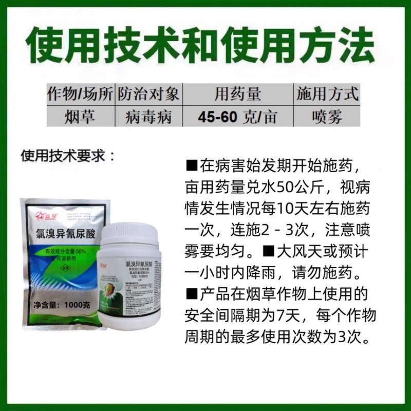 氯溴异氰尿酸番茄青枯病柑橘溃疡病芒果角斑病农药杀菌剂