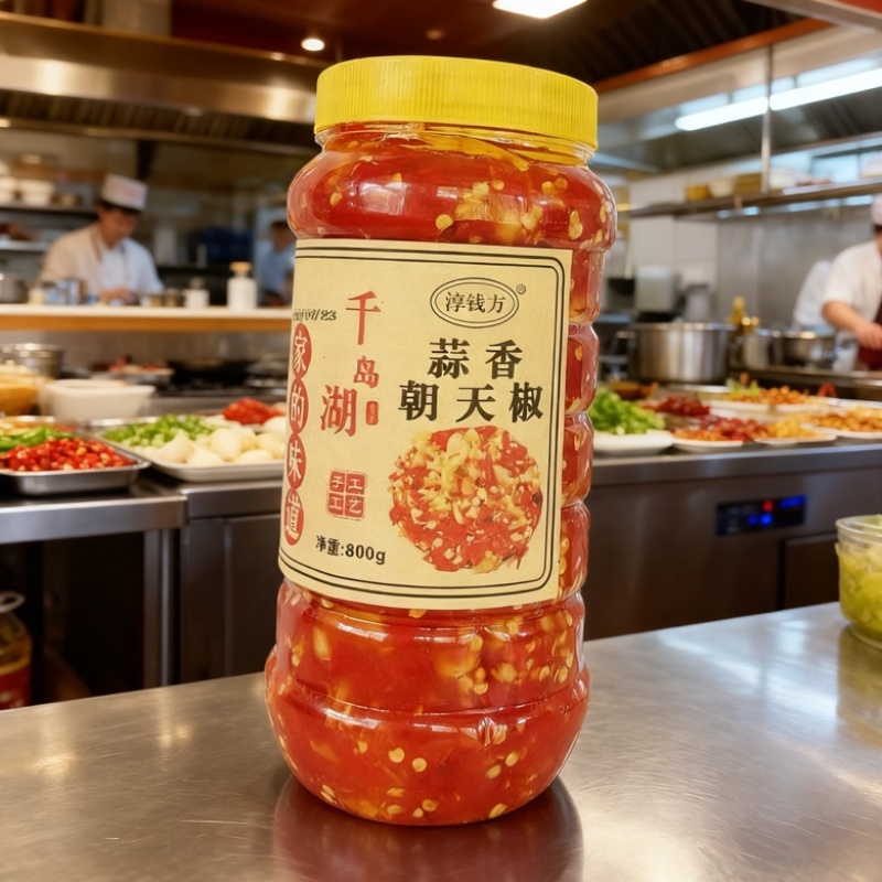 批发千岛湖蒜香朝天椒鲜辣够味剁椒酱商用供货支持