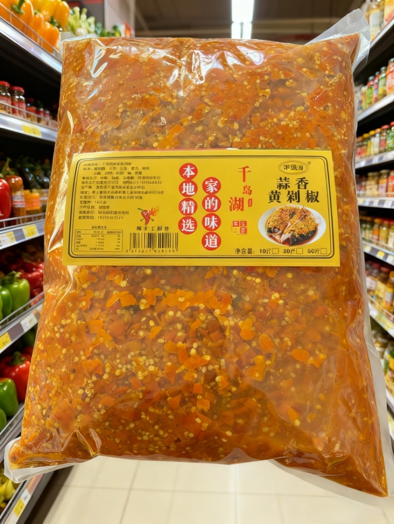 正宗千岛湖黄剁椒蒜香浓郁鲜椒**家用商用炒菜蘸料万料
