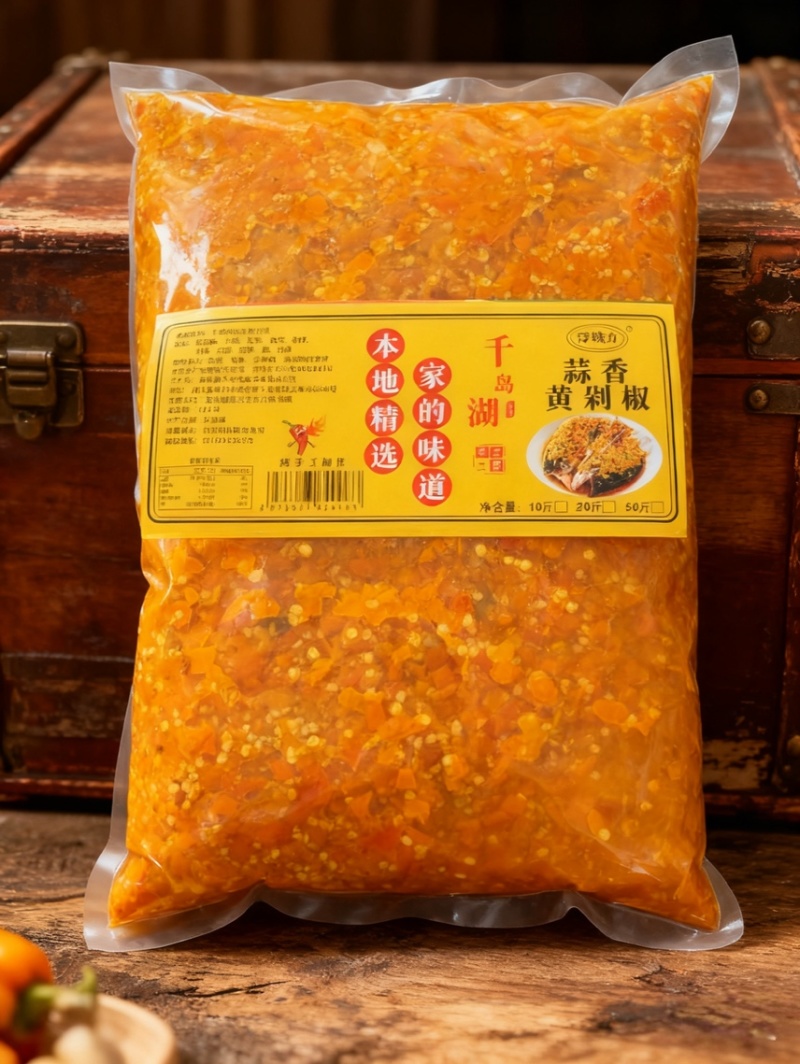 正宗千岛湖黄剁椒蒜香浓郁鲜椒**家用商用炒菜蘸料万料