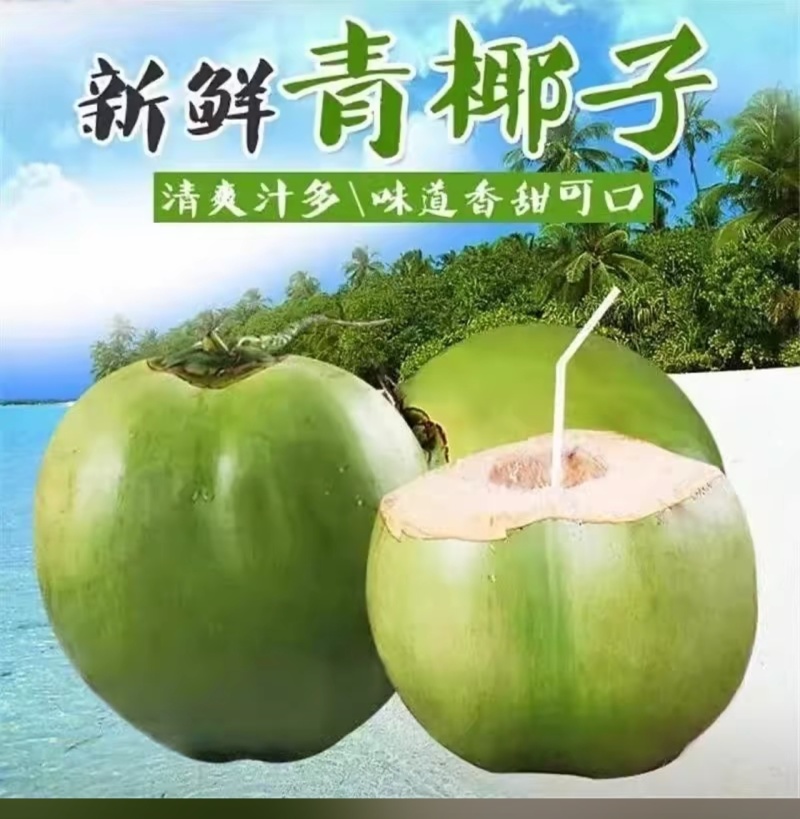 新鲜青椰子，汁多味甜，数量多，支持自提，也可以发物流需要