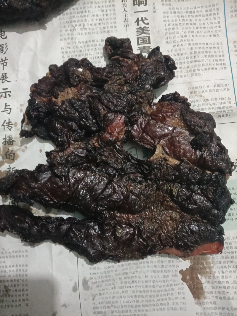 特色牛干巴，水牛肉制作