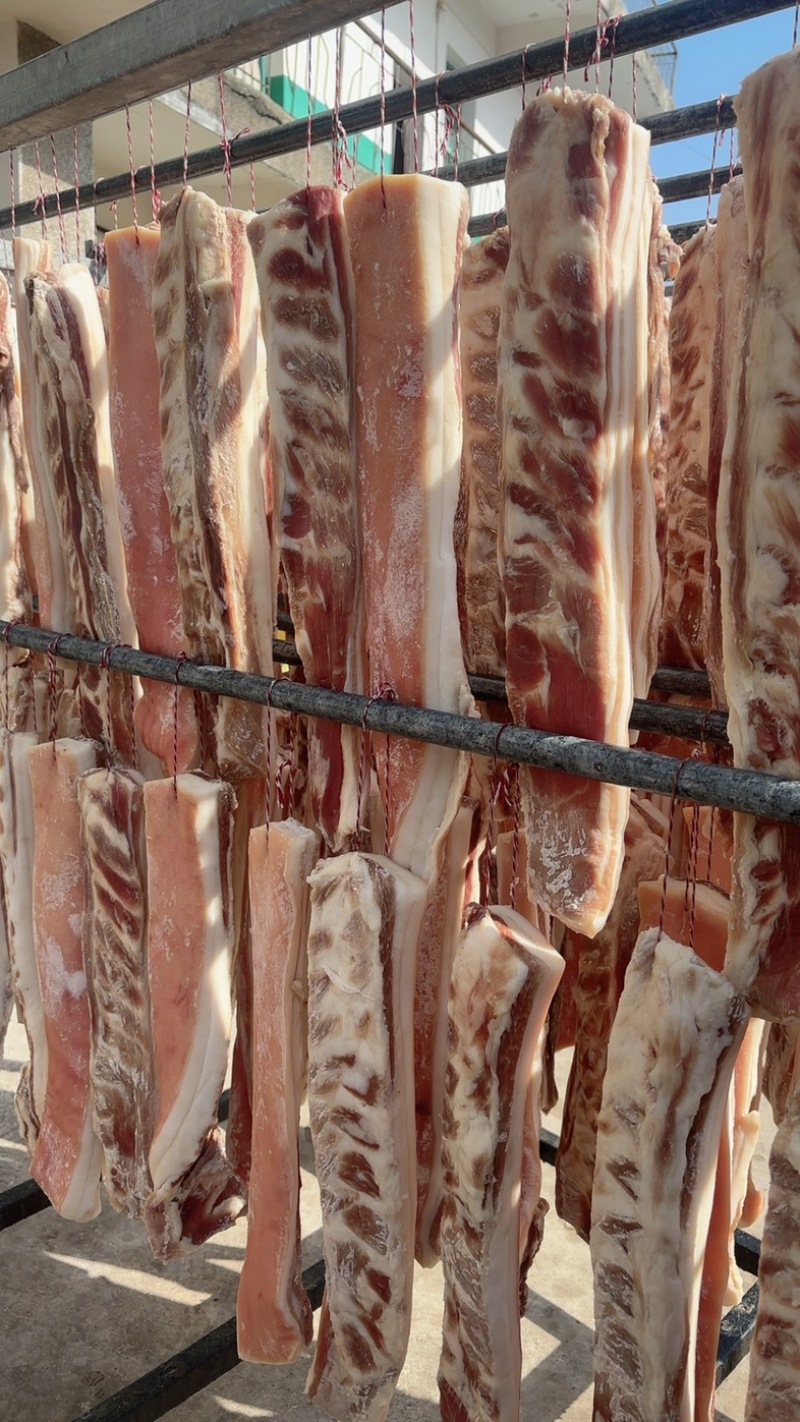 风吹腊五花肉