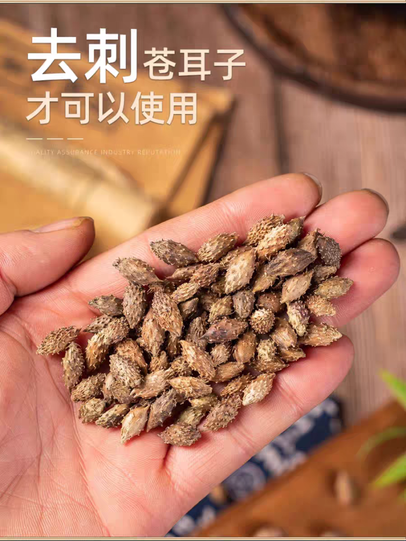 包邮）野生苍耳子中药材500克老籽炒熟仓耳子去刺苍耳子