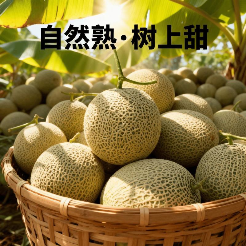 海南网纹蜜瓜，产地一手货源，量大优惠，对接全国市场电商