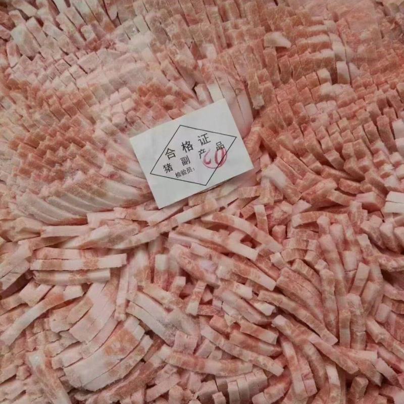 去皮五花肉条，省时省力，十公斤一箱，零售价格5.8一斤