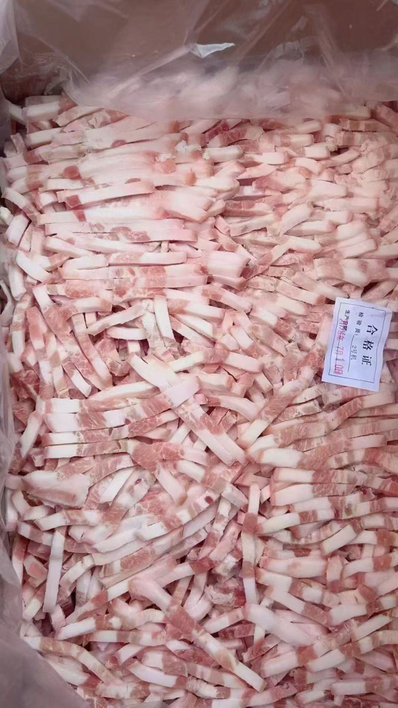 去皮五花肉条，省时省力，十公斤一箱，零售价格5.8一斤