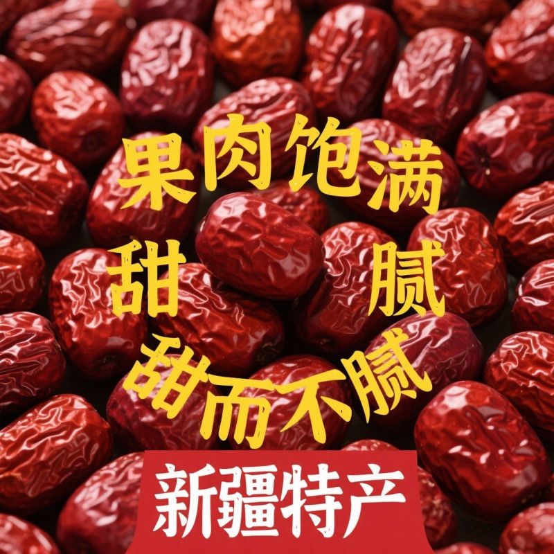 新疆大枣来自新疆和田本土的新疆大枣，单颗粒大枣小甜度高