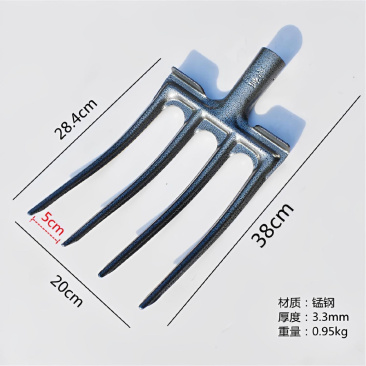 农用锰钢四齿叉子翻地挖土叉加厚粪叉挖葱姜工具开荒松