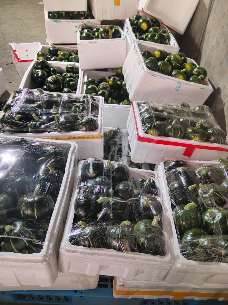 嘉兴精品南瓜大量上市，个型非常好看扁圆型，光泽亮度十足