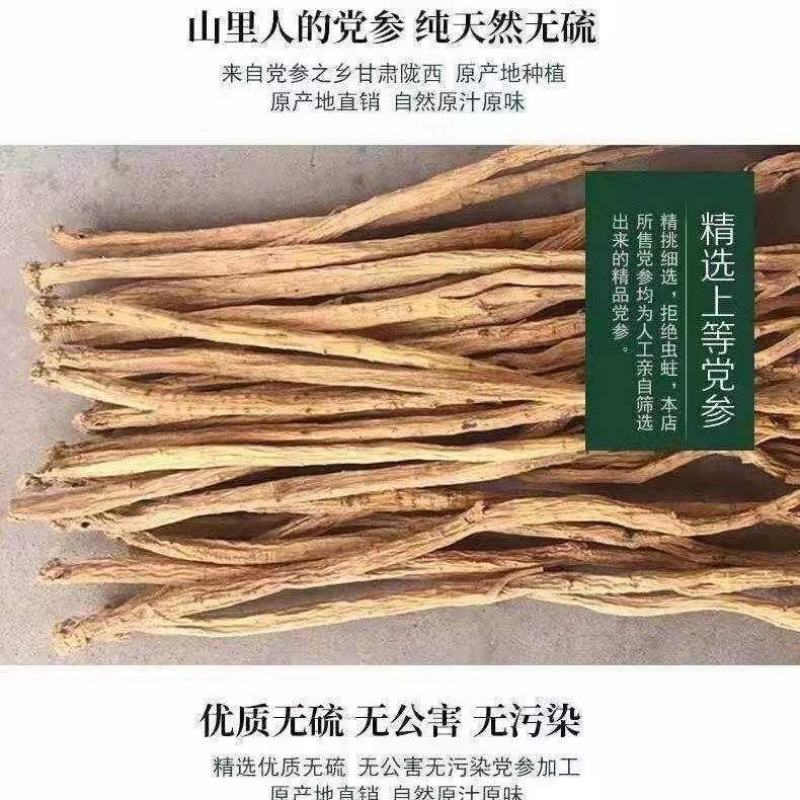 中药材党参精选统货个段片各种规格批发零售正品甘肃货